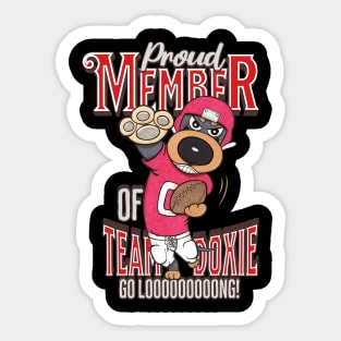 Cute Funny Doxie Dachshund Dog Football Player Sticker